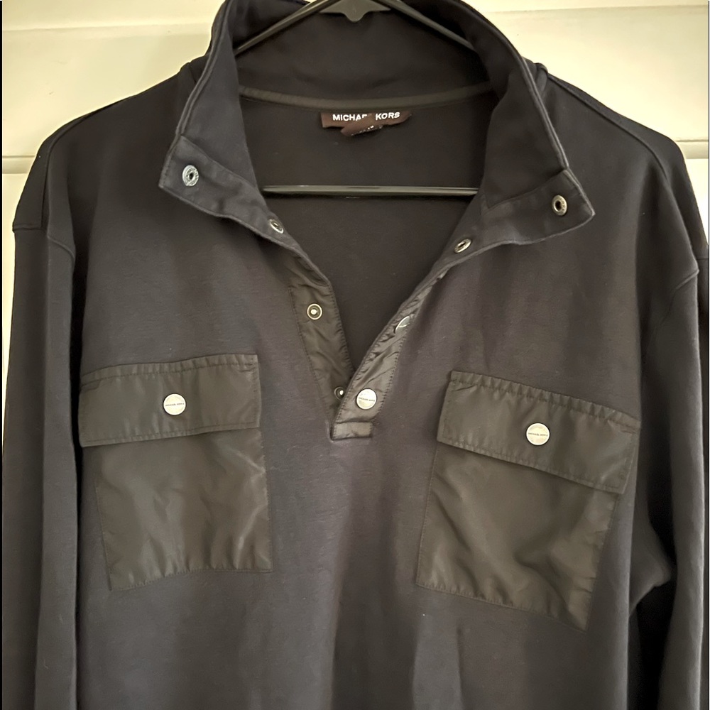 Michael Kors Black cotton jacket large - Picture 2 of 6